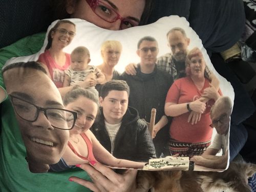 Customer photo review of Custom Anything Shaped Pillow
