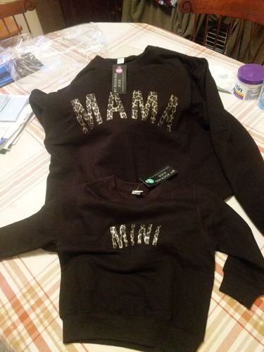 Customer photo review of Mama & Mini Mum & Kid Matching Sweatshirts (MRK X)