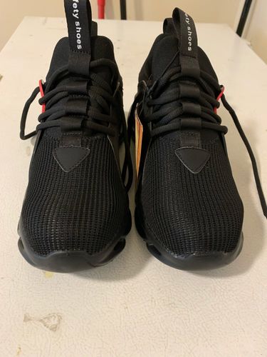 Customer photo review of SOLID Sneakers "Predator" Steel Toecap Reinforced Work Safety Shoes -Black-