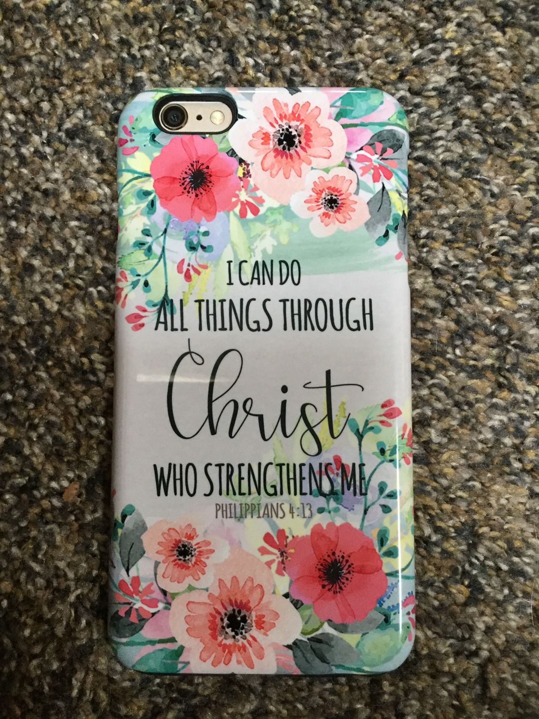 Customer photo review of I can do all things through Christ Philippians 4:13 phone case