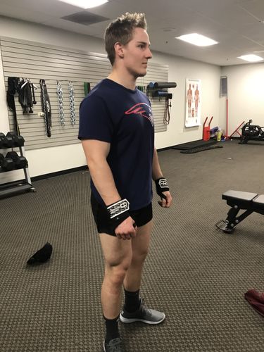 Customer photo review of Personal Record Heavy Duty Premium Wrist Wraps PR901 - Black/White