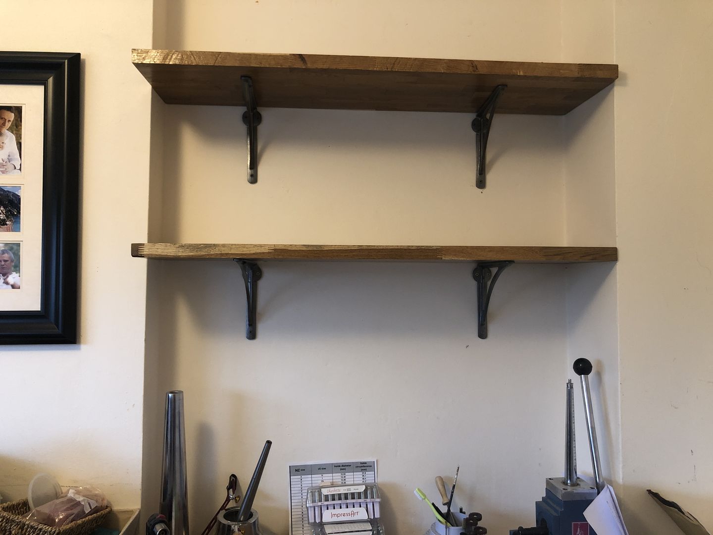Customer photo review of 8 Inch Ironbridge Cast Iron Shelf Bracket