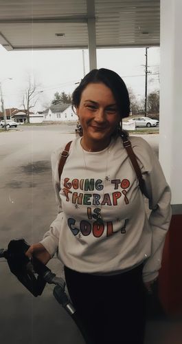 Customer photo review of Going To Therapy Is Cool! -- Sweatshirt