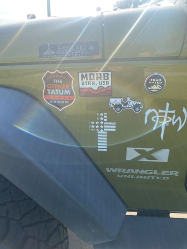 Customer photo review of The Officer Tatum Badge Stickers