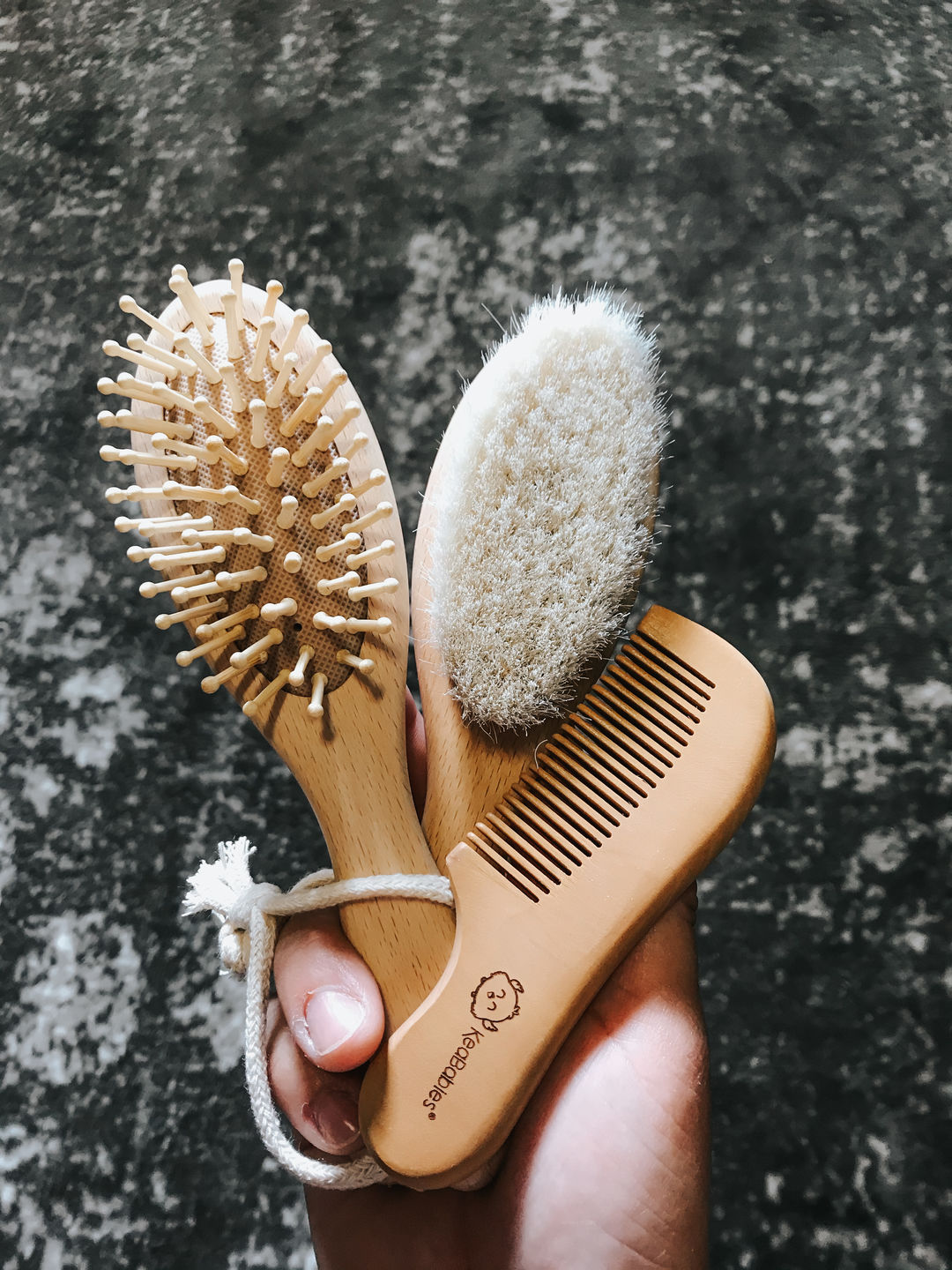Customer photo review of Baby Hair Brush and Comb Set