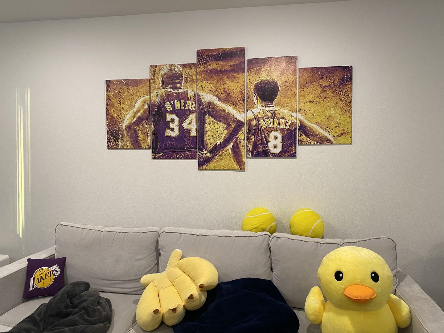 Customer photo review of Shaq And Kobe Wall Art | Canvas Decor Framed