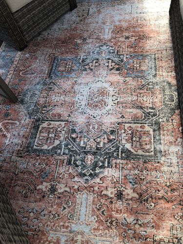 Customer photo review of The Rug Collective­™ Distressed Vintage Cezanne Terracotta Sky Area Rug