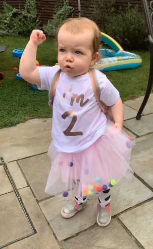 Customer photo review of Personalised Birthday Year Tee & Tutu Dress Set (MRK X)