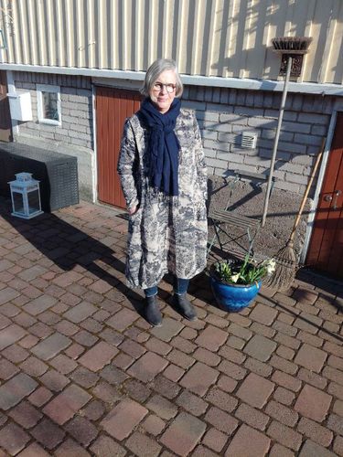 Customer photo review of Plus Size - Printing 100%Cotton Dress Robe