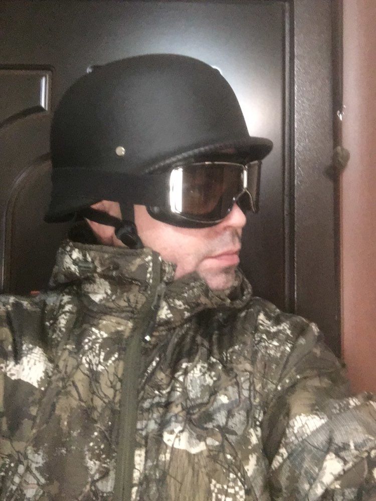 Customer photo review of Retro Jet Black Goggles