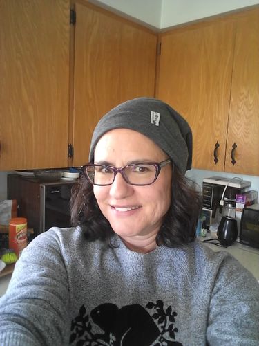 Customer photo review of The Monashee Twist - multi wear beanie