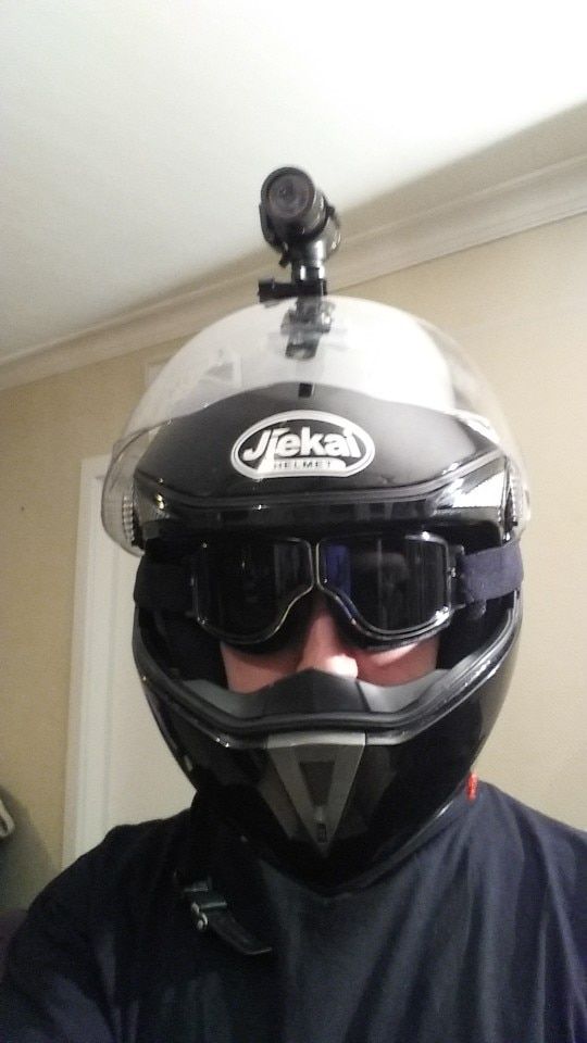 Customer photo review of Retro Jet Black Goggles
