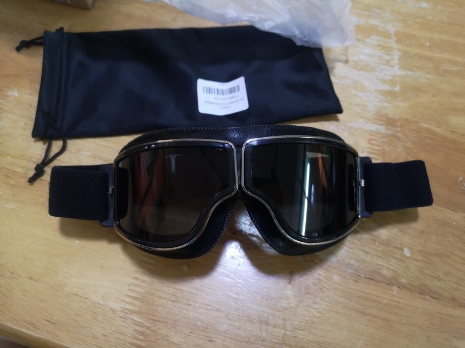 Customer photo review of Retro Jet Black Goggles