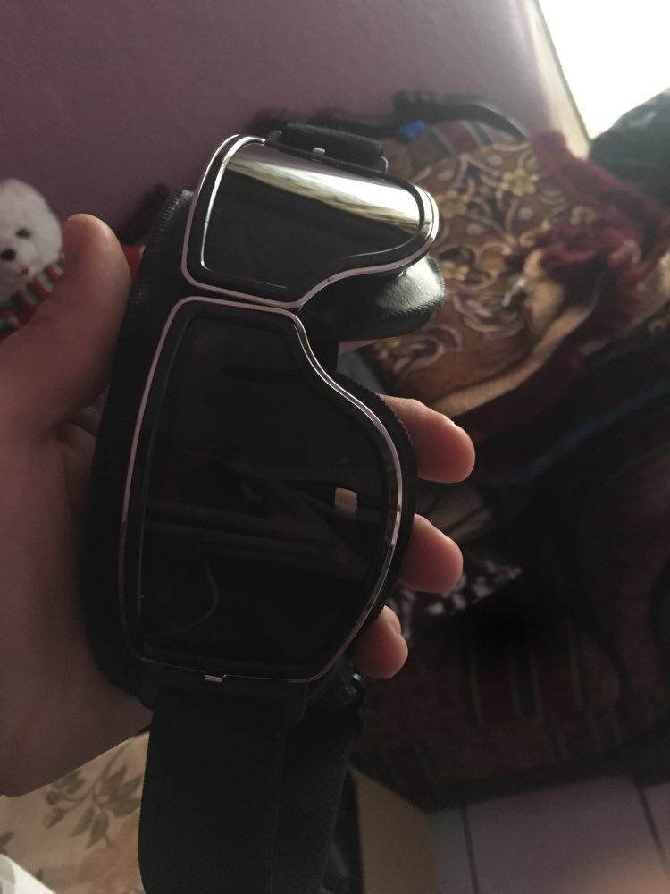 Customer photo review of Retro Jet Black Goggles