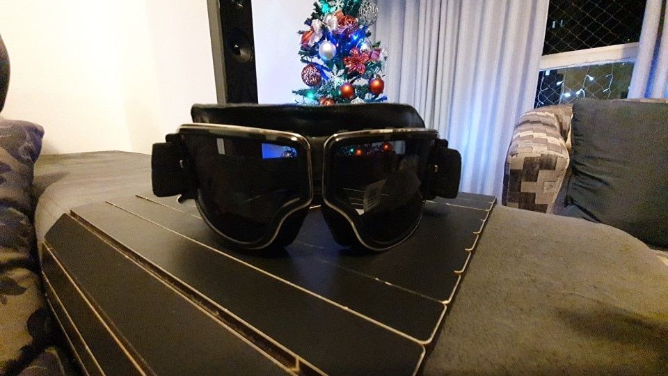 Customer photo review of Retro Jet Black Goggles
