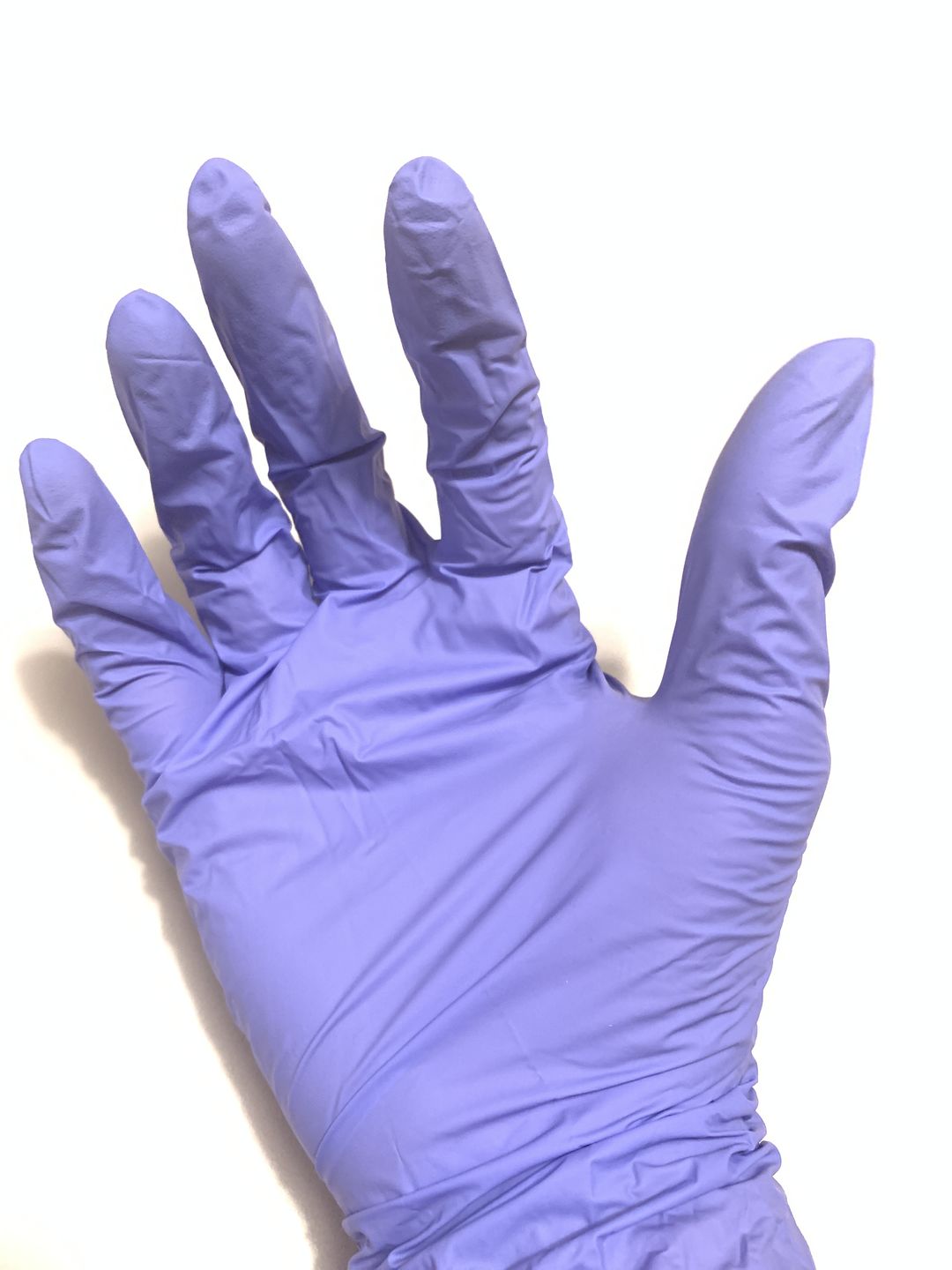 Customer photo review of Innovative Haus™ Nitrile Gloves |  Powder Free | Latex Free | Indigo Color | Box of 100