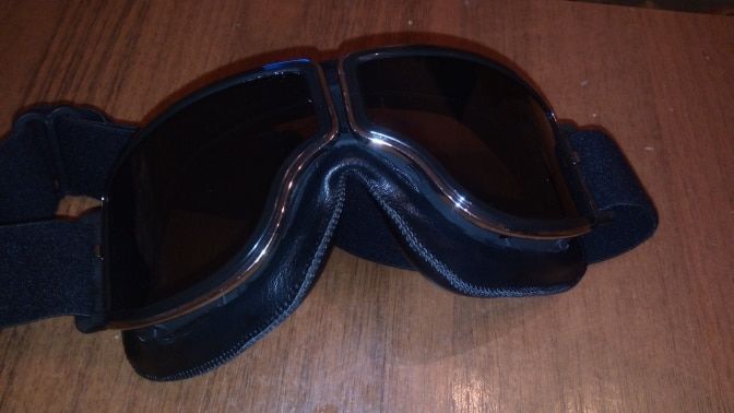 Customer photo review of Retro Jet Black Goggles