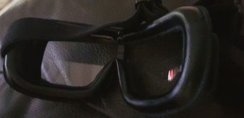 Customer photo review of Retro Jet Black Goggles