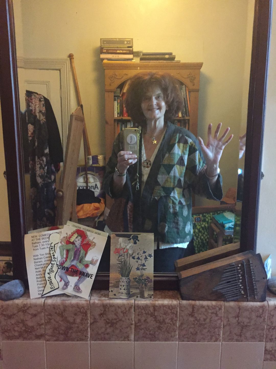 Customer photo review of Plus Size - Irregular Geometric Pattern Retro 100% Cotton Coat