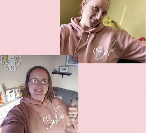 Customer photo review of Besties Mini Logo Mum & Kid Matching Hoodies (MRK X)