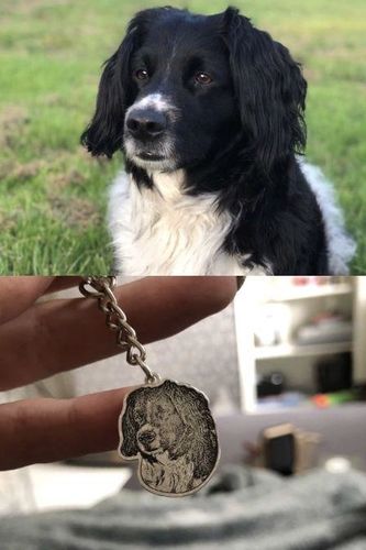 Customer photo review of Porte-clés Personnalisé en Argent