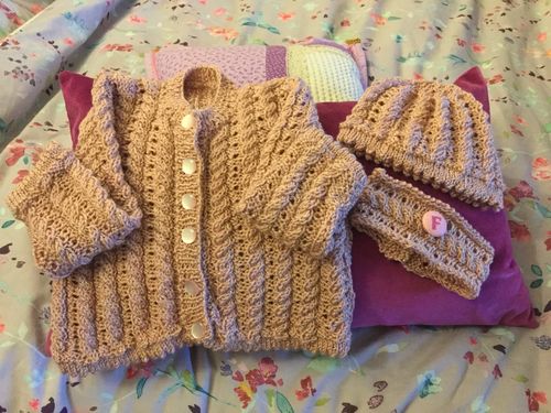 Customer photo review of Baby Mystery Knitting Box