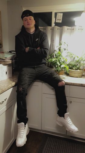 Customer photo review of Animal Print Skinny Fit Denim Black Wash (M4798D)