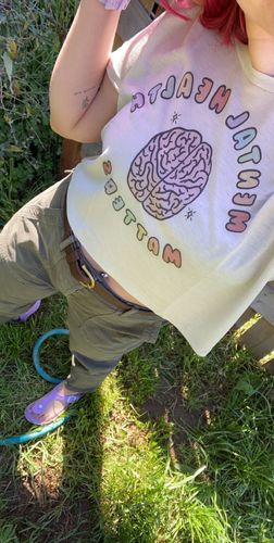 Customer photo review of Mental Health Matters (Brain) -- Crop T-Shirt