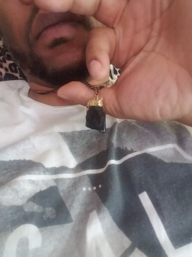 Customer photo review of Tourmaline Raw Crystal Chain