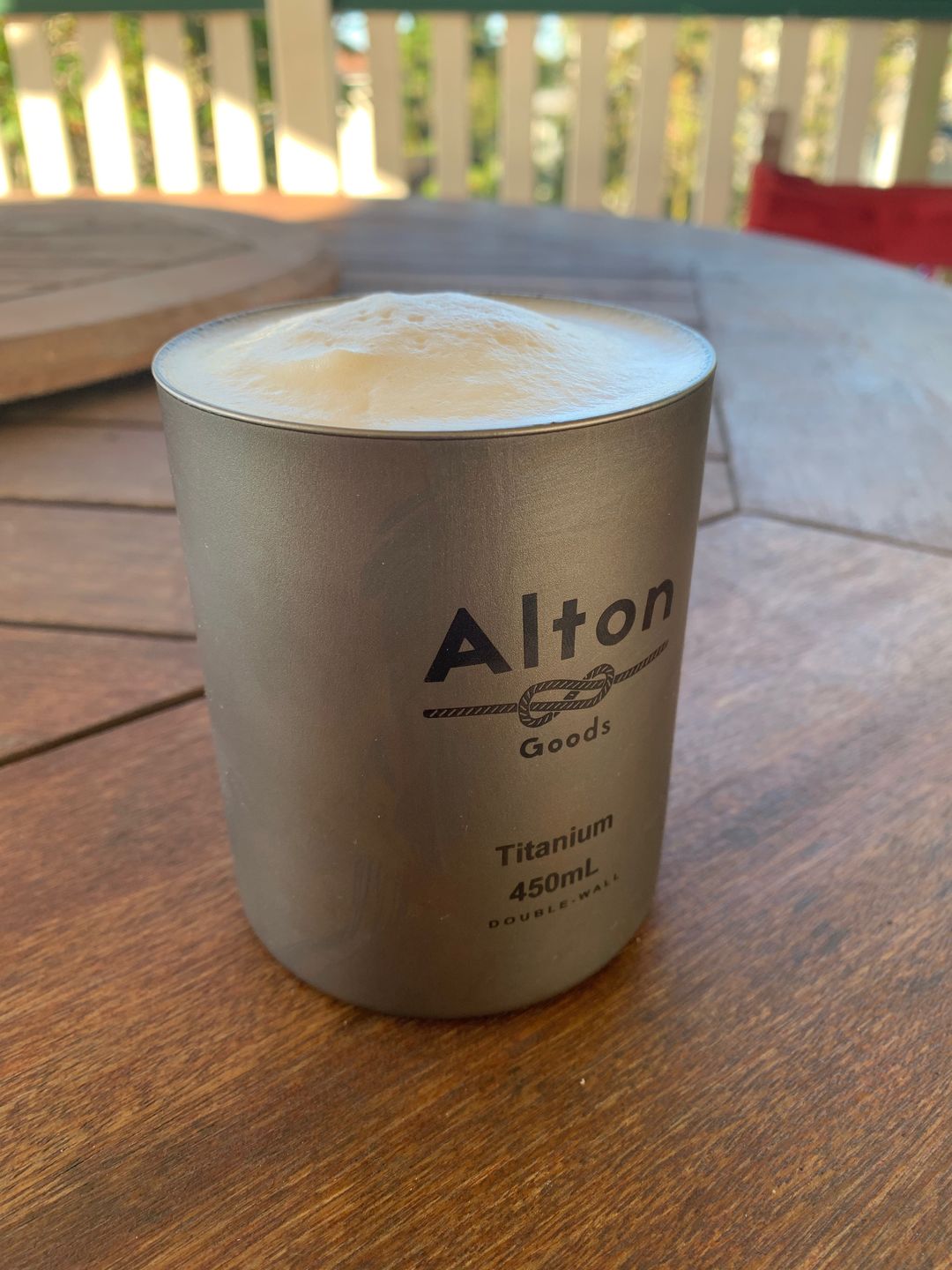 Customer photo review of Titanium Double-Wall Mug 450mL