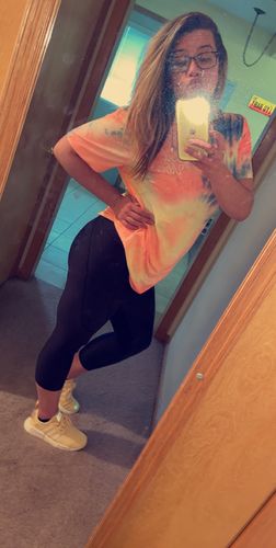 Customer photo review of Cropped Pocket Active Leggings - Black