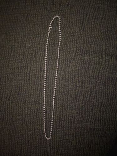 Customer photo review of 3mm 925 Sterling Silver Moon Cut Bead Chain