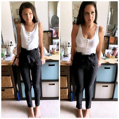 Customer photo review of Keep It Moving Pants Black