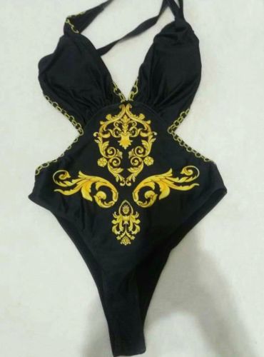 Customer photo review of Paisley Print Chain Pattern One Piece Swimwear
