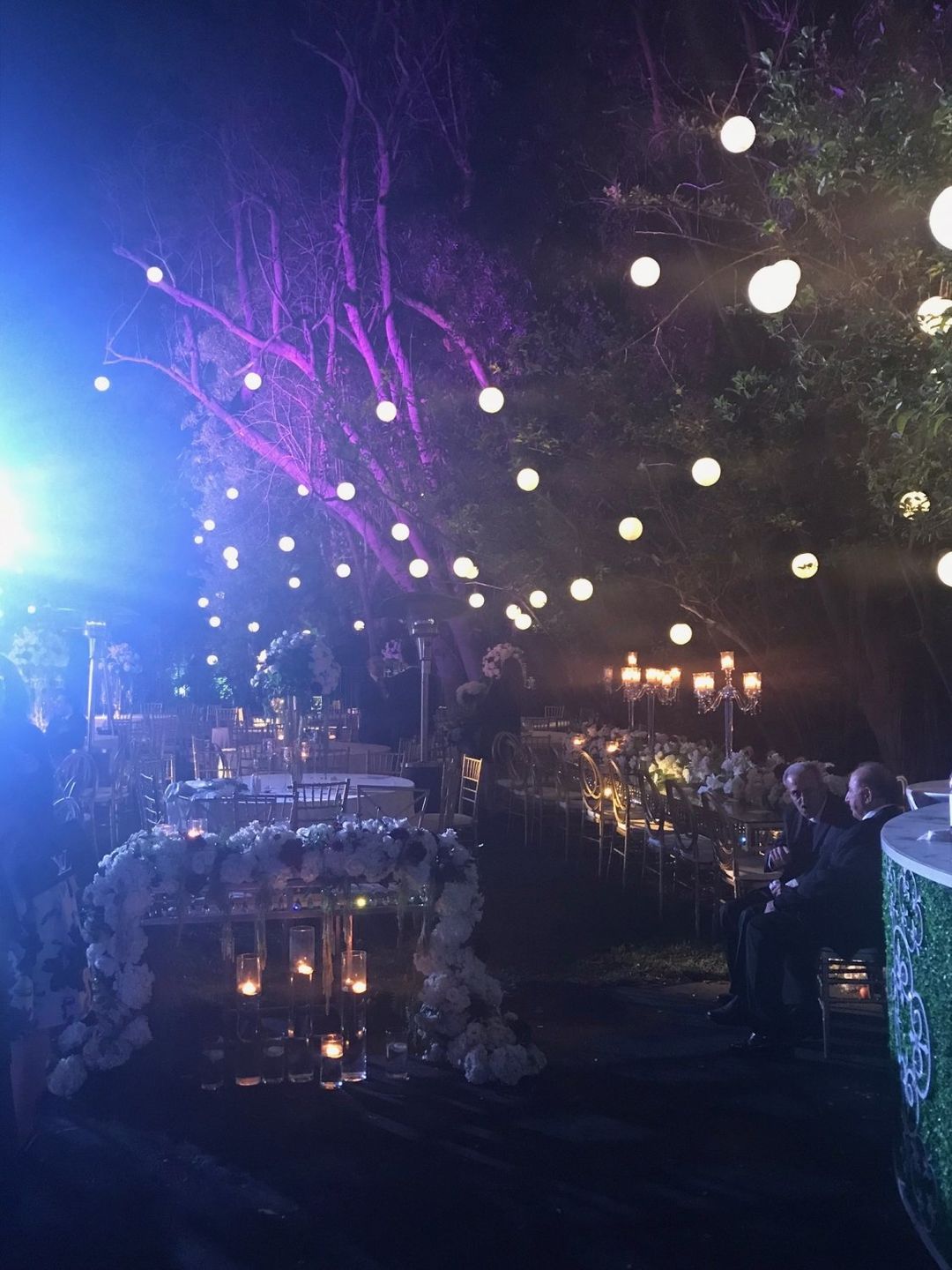 Customer photo review of 8" White Parallel Ribbing Round Paper Lantern