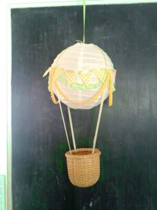 Customer photo review of 8" White Parallel Ribbing Round Paper Lantern