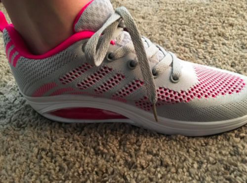 Customer photo review of Women's Comfortable Platform Walking Sneakers