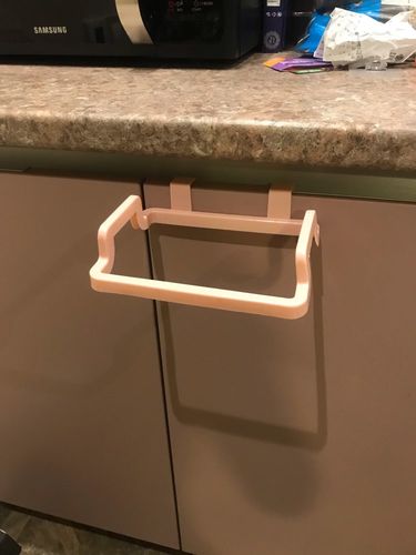 Customer photo review of Plastic trash bag rack portable hanging trash bin trash bag storage rack holder kitchen gadget storage rack