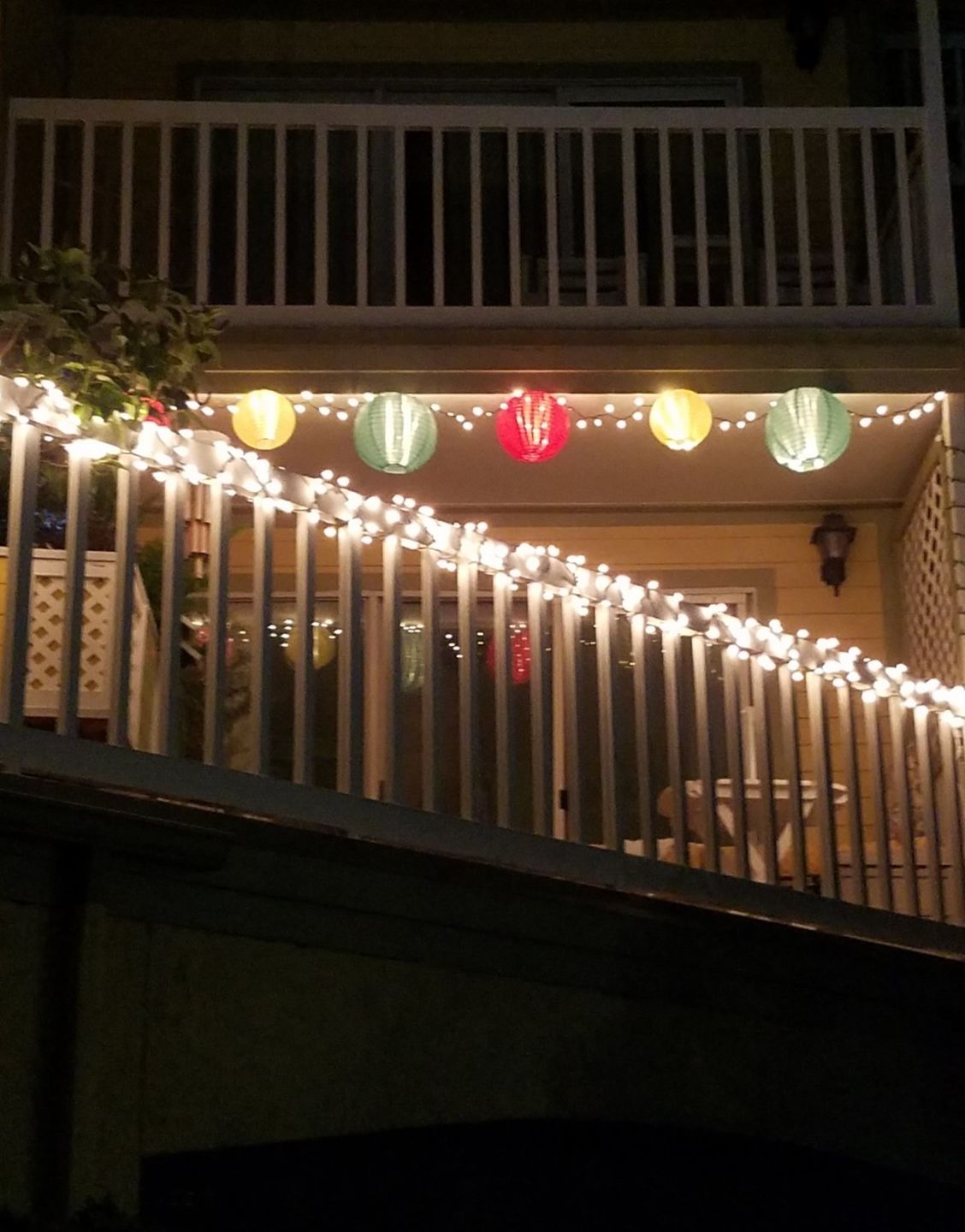 Customer photo review of 18" Red Shimmering Nylon Lantern, Even Ribbing, Durable, Hanging