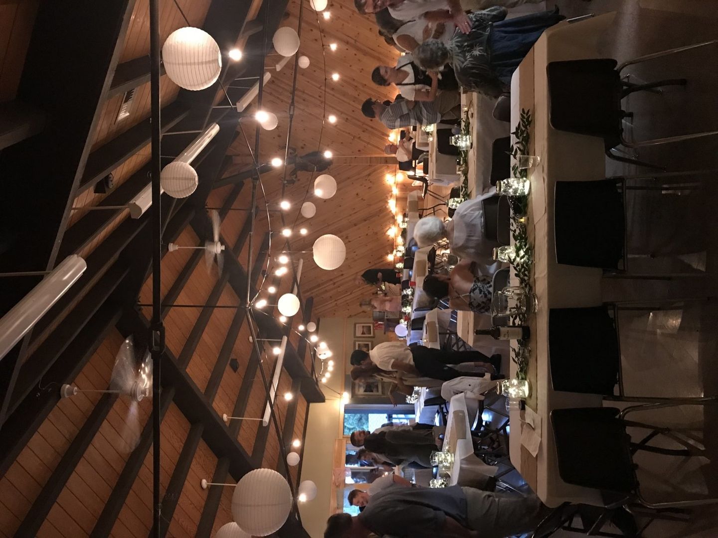 Customer photo review of 8" White Parallel Ribbing Round Paper Lantern