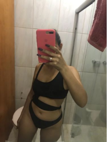 Customer photo review of Spaghetti Strap Solid Cutout One Piece Swimwear