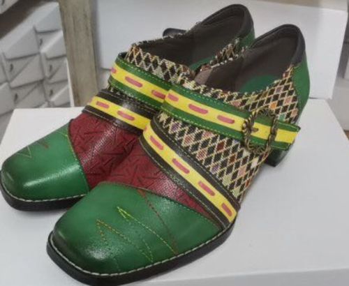 Customer photo review of Pre-sale Bohee Women Retro Handmade Ethnic Style Leather Pumps