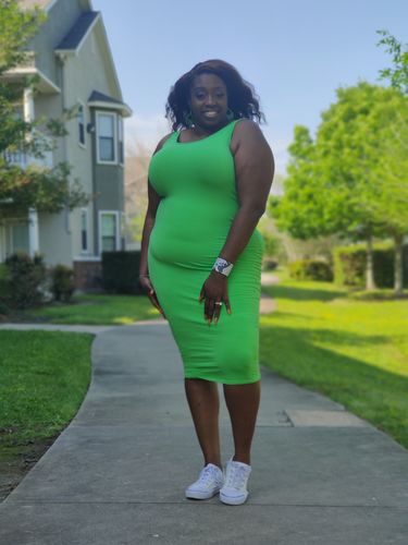 Customer photo review of Rebdolls Essential Tank Bodycon Midi Dress