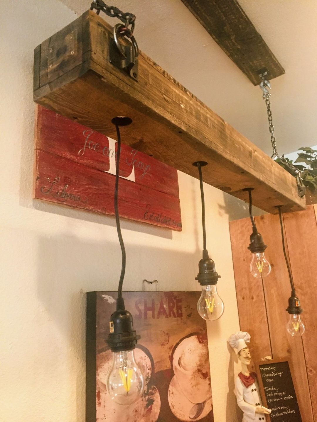 Customer photo review of Single Socket Black Pendant Light Lamp Cord for Lanterns & Light Bulbs, 11 FT