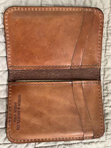 Customer photo review of No.52 | 'Buck Brown' Vertical Leather Wallet