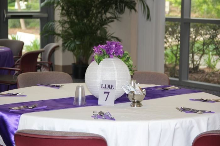 Customer photo review of 12" White Parallel Ribbing Round Paper Lantern