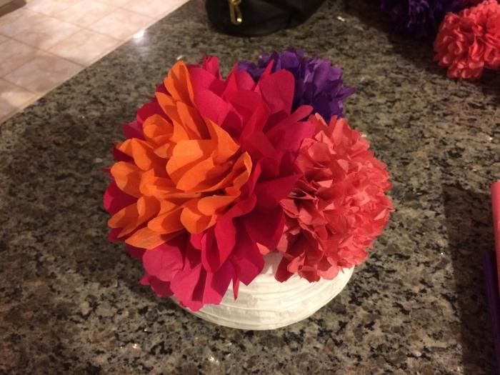 Customer photo review of 8" White Parallel Ribbing Round Paper Lantern
