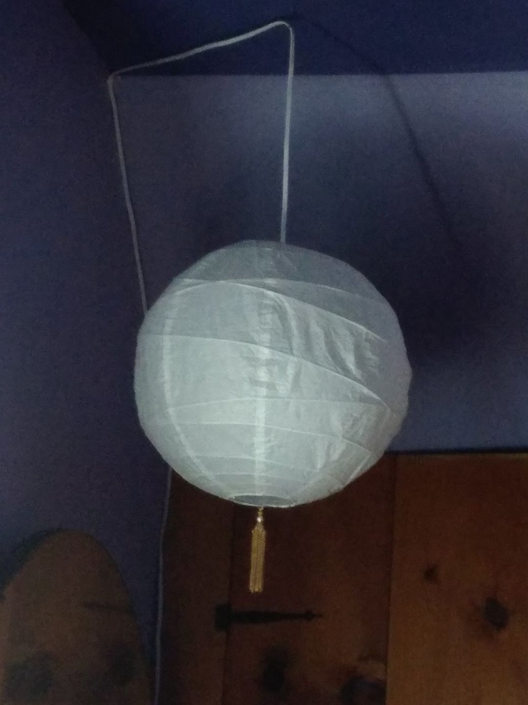 Customer photo review of 16" White Round Paper Lantern, Crisscross Ribbing, Chinese Hanging Wedding & Party Decoration