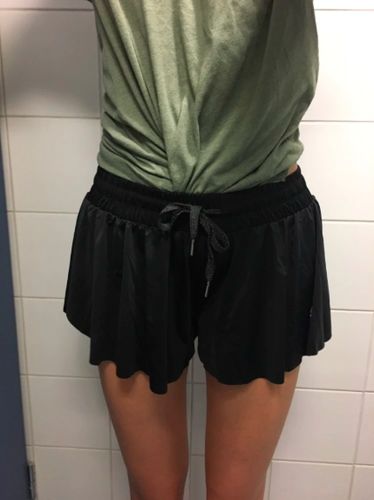 Customer photo review of Drawstring Culotte Design Casual Shorts