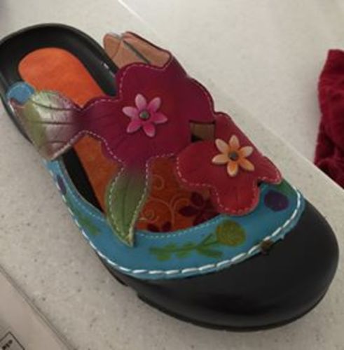 Customer photo review of Bohee Women Adjustable Handmade Summer Slippers